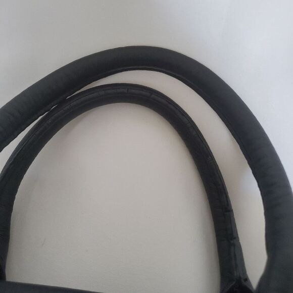 Vince Camuto Women’s Leather Satchel Black Medium Handbag Top-Grain Tote Classic - Picture 8 of 11